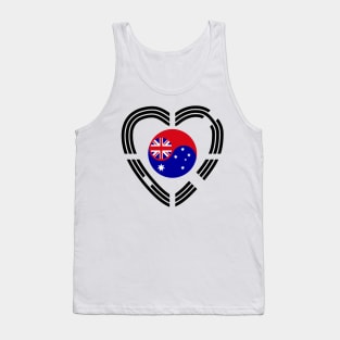 Korean Australian Multinational Patriot Flag Series (Heart) Tank Top